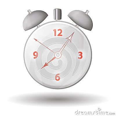 Alarm clock with red arrows Vector Illustration