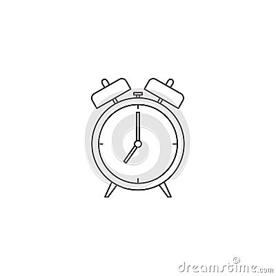 Alarm clock showing seven am Vector Illustration