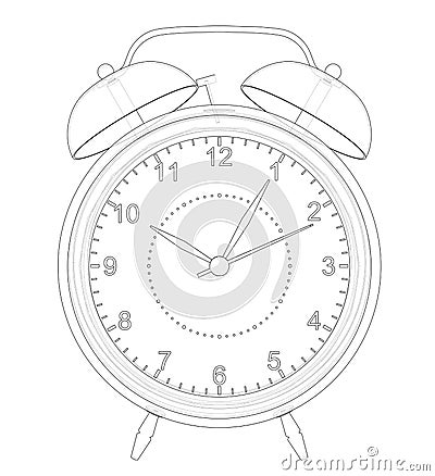 Alarm clock sketch Stock Photo