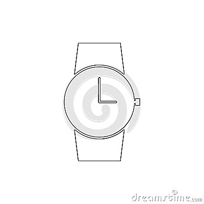 Alarm clock time wait watch outline icon. Signs and symbols can be used for web, logo, mobile app, UI, UX Vector Illustration