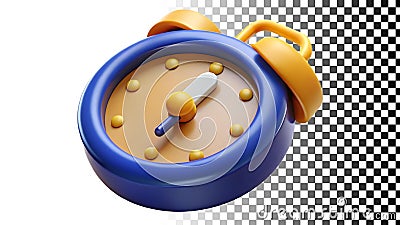 Alarm clock for timekeeping and wake up reminder png transparent image Generative AI Stock Photo
