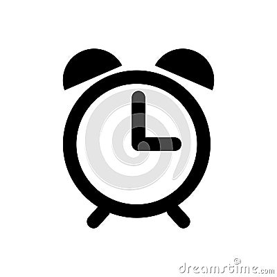 Alarm clock vector icon isolated on white background Vector Illustration