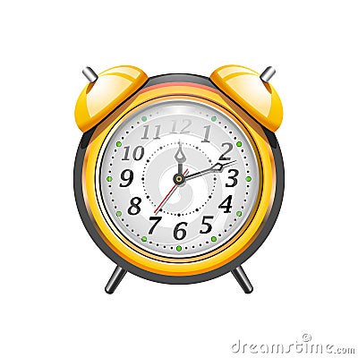 Alarm clock, vector illustration. Vector Illustration
