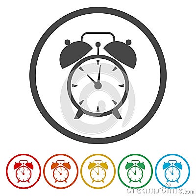 Alarm clock, wake-up time Vector Illustration