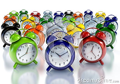 Alarm Clocks Stock Photo