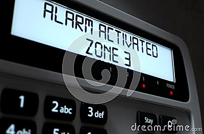 Alarm Panel Activated Stock Photo