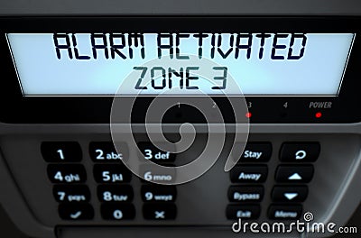 Alarm Panel Activated Stock Photo