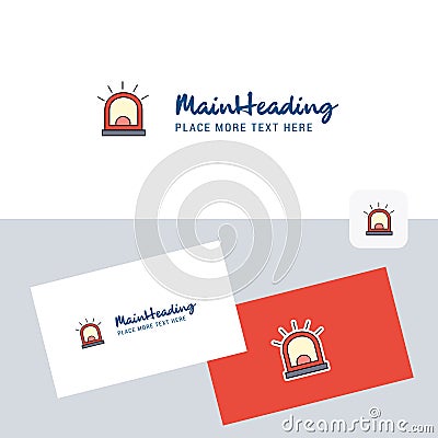 Alarm vector logotype with business card template. Elegant corporate identity. - Vector Vector Illustration