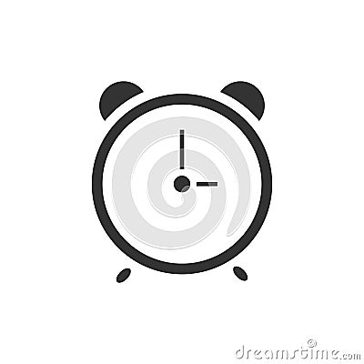 Alarm wake-up time icon flat Vector Illustration