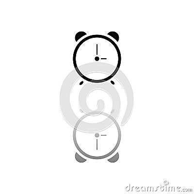 Alarm wake-up time icon flat Cartoon Illustration