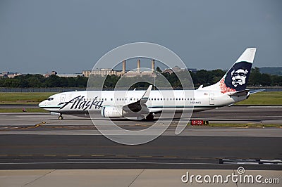 Alaska Airlines Boeing 737 jet Editorial Stock Photo