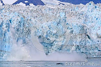 Alaska Calving Glacier Stock Photo