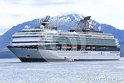 Alaska Celebrity Cruise Ship Icy Straight Point Editorial Stock Photo