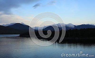 Alaska coastline at Ketchikan Stock Photo