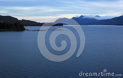 Alaska coastline at Ketchikan Stock Photo