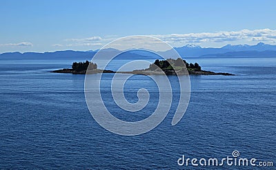 Alaska coastline at Ketchikan Stock Photo