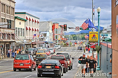 Alaska Downtown Ketchikan Editorial Stock Photo