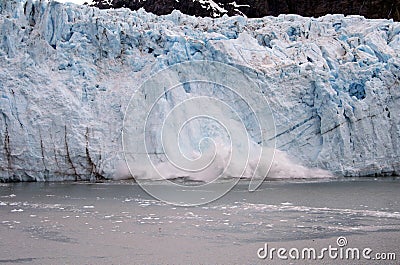 Alaska Glacier Calving Stock Photo