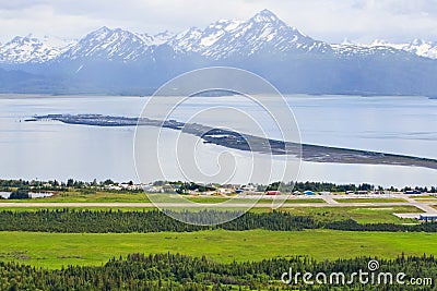 Alaska - Homer Airport and the Spit Editorial Stock Photo