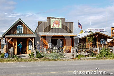 Alaska - Homer Spit Shops Editorial Stock Photo