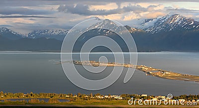 Alaska - Homer Spit Sunset Stock Photo