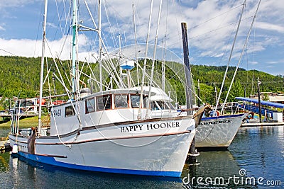 Alaska Hoonah Harbor Fishing Boats Editorial Stock Photo