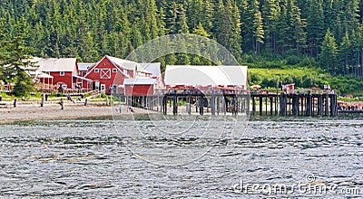 Alaska Icy Strait Point Cannery Complex Editorial Stock Photo