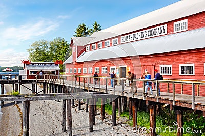 Alaska Icy Strait Point Cannery Visitors Editorial Stock Photo