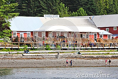 Alaska Icy Strait Point Cookhouse Restaurant Editorial Stock Photo