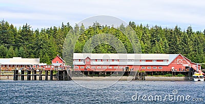 Alaska Icy Strait Point Historic Cannery Editorial Stock Photo