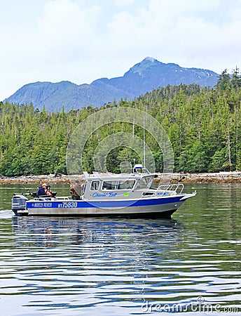 Alaska Ketchikan Salmon Charter Fishing Boat Editorial Stock Photo