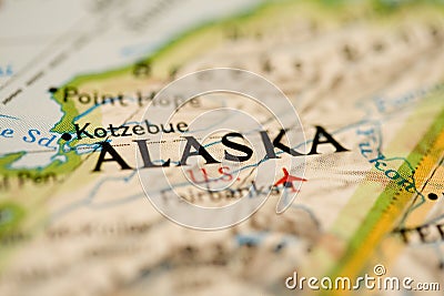 Alaska Map Stock Photo