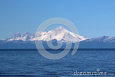 Alaska, Mount Iliamna, Cook Inlet, United States Stock Photo