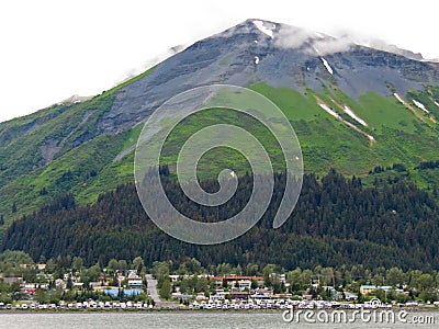 Alaska Mount Marathon Seward Waterfront Stock Photo