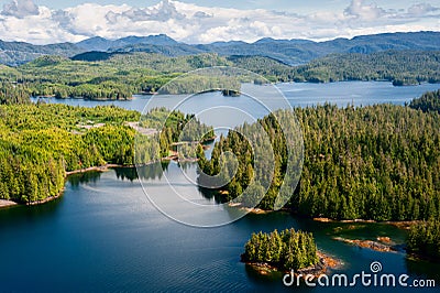 Alaska Prince of Wales island aerial view Stock Photo