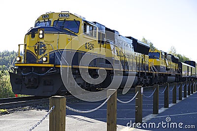 Alaska Rail Road Train Editorial Stock Photo
