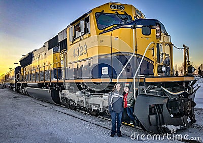 Alaska Railroad Train Editorial Stock Photo