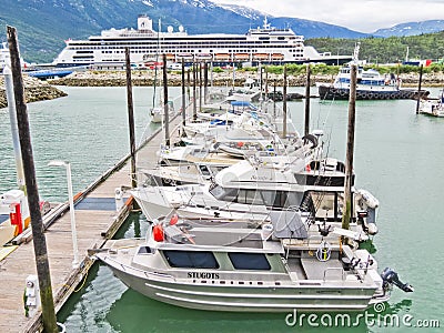 Alaska Skagway Small Boat Harbor Map Editorial Stock Photo