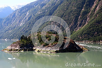 Alaska, small Island in the Stephens Passage Stock Photo