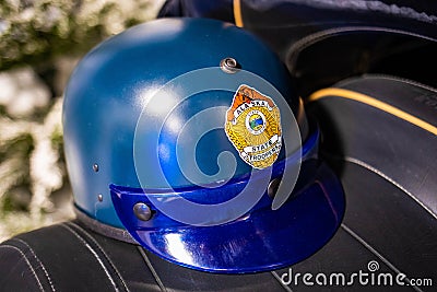 Alaska state trooper official batch icon on clothes Editorial Stock Photo