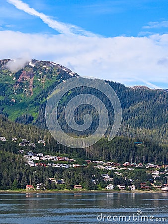 Alaska - West Juneau Homes Editorial Stock Photo