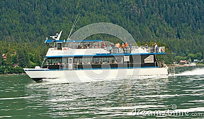 Alaska - Whale Watching Boat Auke Bay Juneau Editorial Stock Photo