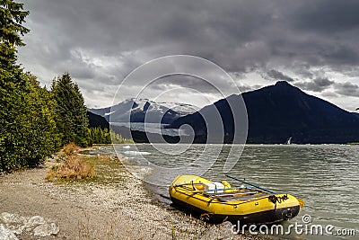 Alaskan lake view Stock Photo