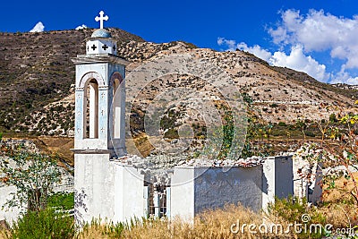 Alassa church at the Kouris Reservoir. Cyprus. Stock Photo