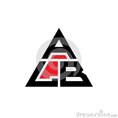 ALB triangle letter logo design with triangle shape. ALB triangle logo design monogram. ALB triangle vector logo template with red Vector Illustration