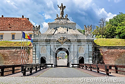 Alba Iulia Fortress, Romania Stock Photo