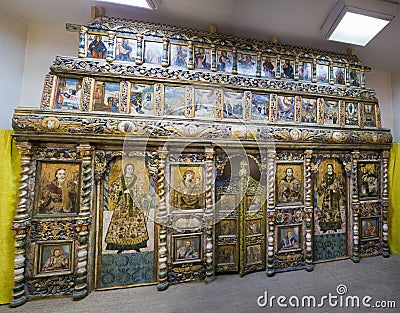 Restored and preserved church altar Editorial Stock Photo