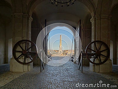 Alba Iulia, Romania - September 20, 2019: The fourth citadel gate Editorial Stock Photo