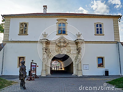 Alba Iulia, Romania - September 20, 2019: The third citadel gate Editorial Stock Photo