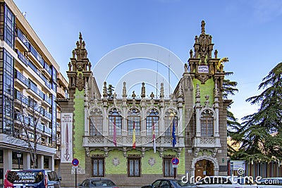 Knife museum facade in city of Albacete Editorial Stock Photo